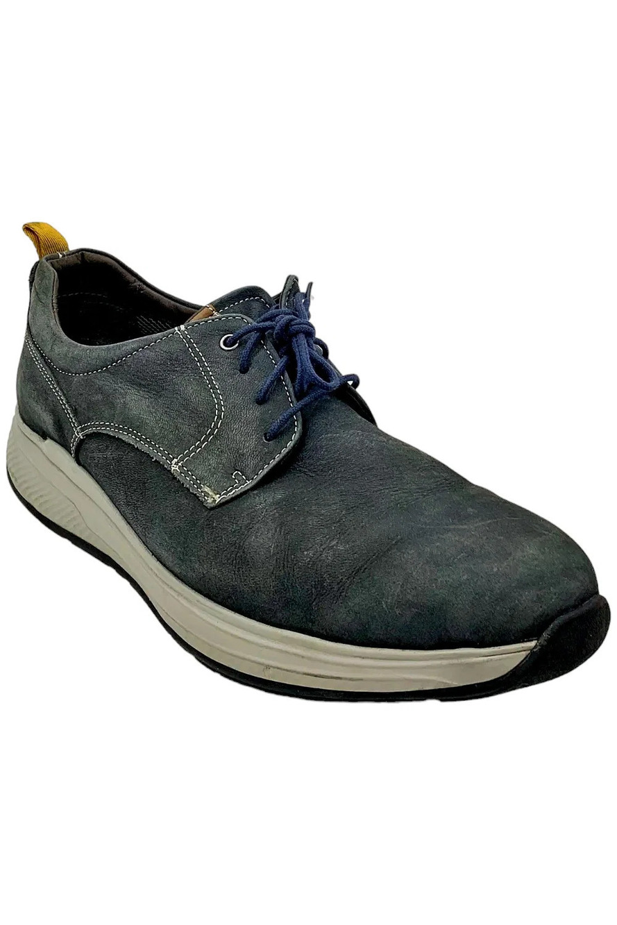 Johnston & Murphy Men's Gabe Plain Toe Sneaker Navy Nubuck - Medium